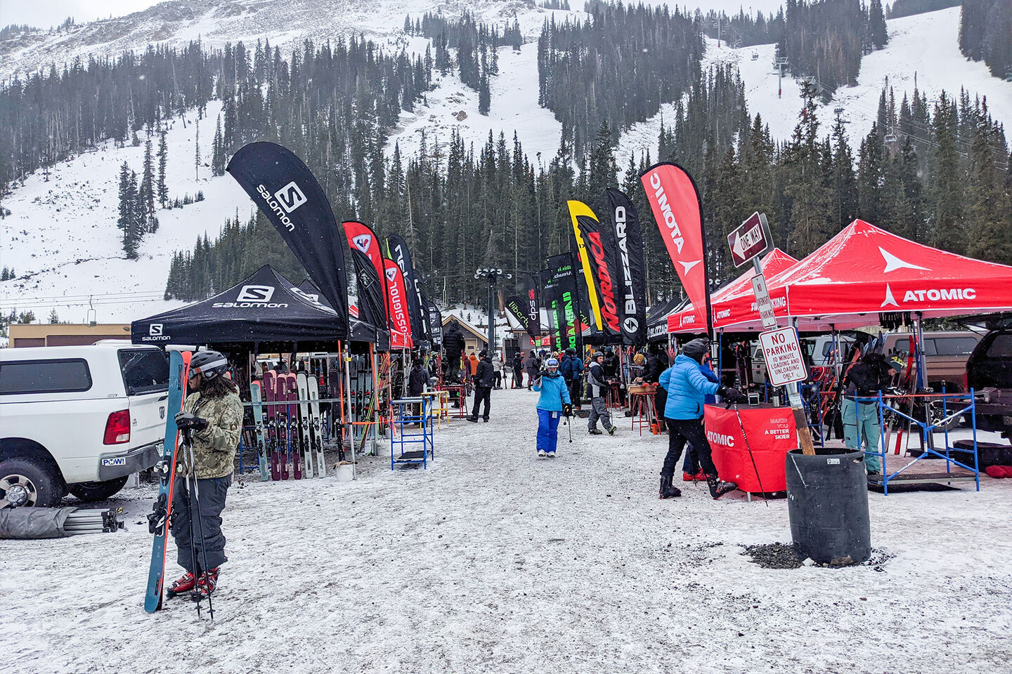 Vendor tents at Loveland demo day